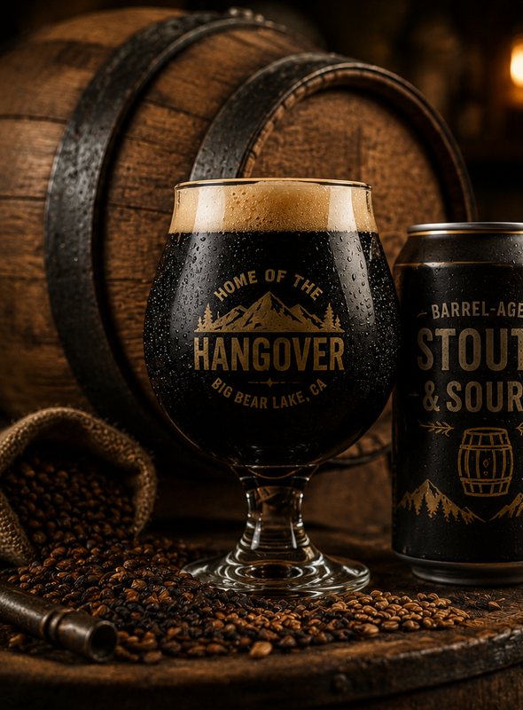 Barrel-aged stout and sour beer selection at Home of the Hangover