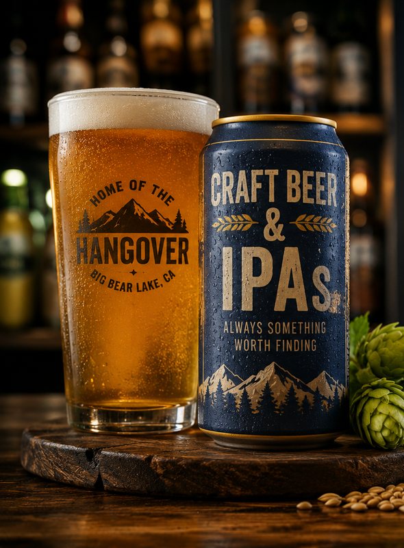 Craft beer and IPA selection at Home of the Hangover